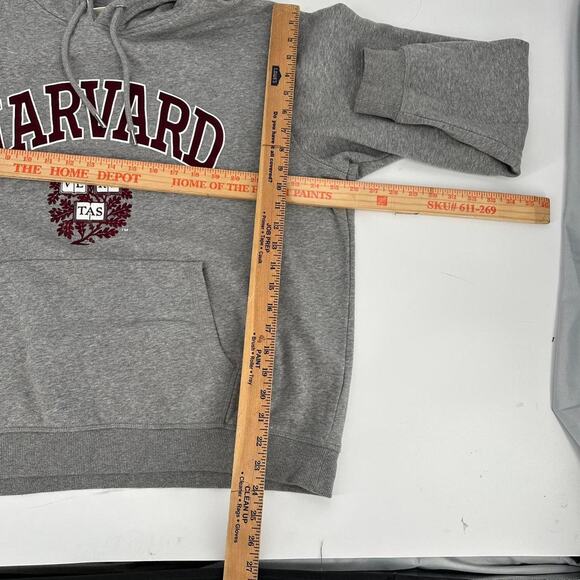 Y2K Boxy Heavyweight H&M Harvard University Boxy fit gray hoodie size XL - Picture 4 of 4